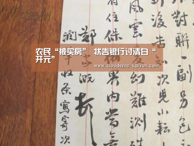 农民“被买房” 状告银行讨清白“开元”(图3) 开云下载网址